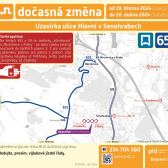 Uzavírka ul.Hlavní - změna trasy autobusové linky 651  1